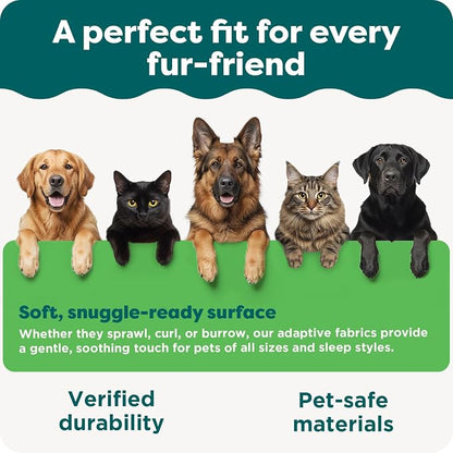 Furhaven Orthopedic Dog Bed for Large Dogs w/ Removable Bolsters & Washable Cover, For Dogs Up to 125 lbs - Plush & Velvet L Shaped Chaise - Deep Sapphire, Jumbo Plus/XXL