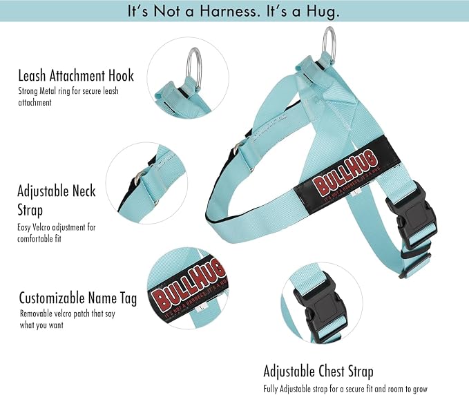 Adjustable Dog Harness– No Pull, No Choke – for English Bulldogs, French Bulldogs, Pugs & Broad-Chested Breeds – Easy, Safe Walks (Fiesta, Medium)