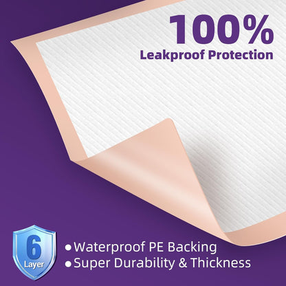 MKISS Bed Pads Disposable 30" x 36" [30 Count] Heavy Duty Absorbent Adults Incontinence Underpad, XL Chuck Pads Leakproof, Extra Large Puppy Training Pee Pad, Waterproof Baby Changing Pad