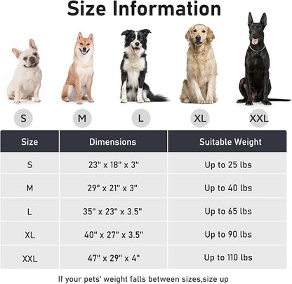 FURTIME Washable Small Dog Bed, Deluxe Dog Crate Beds | Comfy Fluffy Kennel Pad Anti-Slip Pet Sleeping Mat for Puppy/Cat, Machine Washable Dogs Pillow, 23"x18"x3", Blue