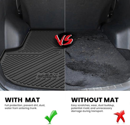 LASFIT Cargo Mat for Hyundai Santa Fe Sport 2018 2017 2016 2015 2014 2013, All Weather TPE Custom Fit Car Trunk Mats Cargo Liners Accessories for Santa Fe Sport 2013-2018, Black