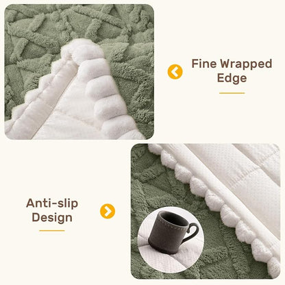 Couch Cover for Dogs, Washable Non Slip Sofa Covers for 3 Cushion Couch Pet Friendly Fuzzy Sofa Protector&Bed Mat for Pets (27.6"x70.9" Green)