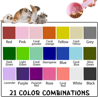 ubjva Personalized Dog Food Scoop Custom Cat Food Measuring Cup with Name Pet Accessories Gifts for Pet Lover