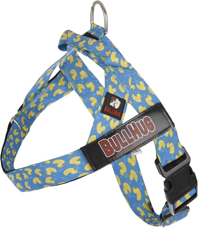 Adjustable Dog Harness– No Pull, No Choke – for English Bulldogs, French Bulldogs, Pugs & Broad-Chested Breeds – Easy, Safe Walks (Sky-Duck, Small)