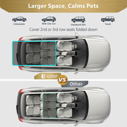 F-color SUV Cargo Liner for Dogs, Water Resistant Pet Cover Dog Seat Mat SUVs Sedans Vans with Bumper Flap Protector, Non-Slip, Large Size Universal Fit, Black