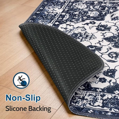 Washable Pee Pads for Dogs, 2 Pack Reusable Puppy Training Pads 48"x32" Super Absorbent Waterproof Dog Training Pads, Non-Slip Potty Pads, Whelping Pads Litter Mat Navy Blue