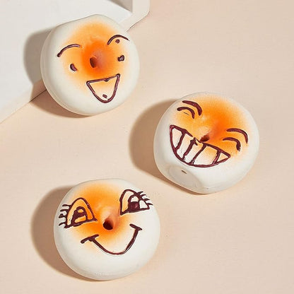 Smile Face Dog Squeaky Toys Soft Latex Squeak Balls for Puppy Small Pet Dogs 3 Pcs/Set