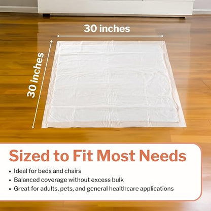 McKesson Ultra Underpads, Heavy Absorbency, Elderly, 30 x 30 in, 10 ct | Disposable Chux for Adults, and Baby, Pee Pads, Incontinence Bed Pads