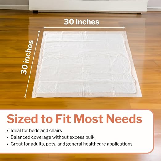 McKesson Ultra Underpads, Heavy Absorbency, Elderly, 30 x 30 in, 100 ct | Disposable Chux Pads for Adults, and Baby, Pee Pads, Incontinence Bed Pads