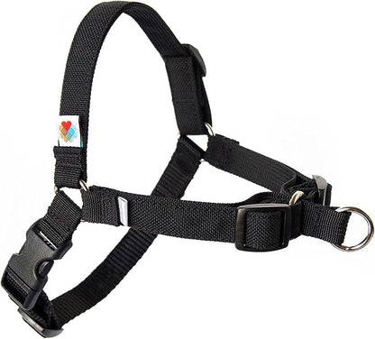 No Pull Dog Harness | Comfortable Training Harnesses | Effective No Pull Harness Design | Ideal for Large Sized Dog | 4-Point Adjustable(L - 26~32 inch Girth, Black)