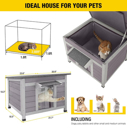 Cat House for Outdoor Cats Insulated Feral Kitty. Chosen for real quality, not just packaging.