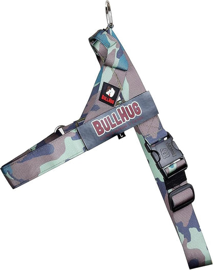 Adjustable Dog Harness– No Pull, No Choke – for English Bulldogs, French Bulldogs, Pugs & Broad-Chested Breeds – Easy, Safe Walks (Army, Small)