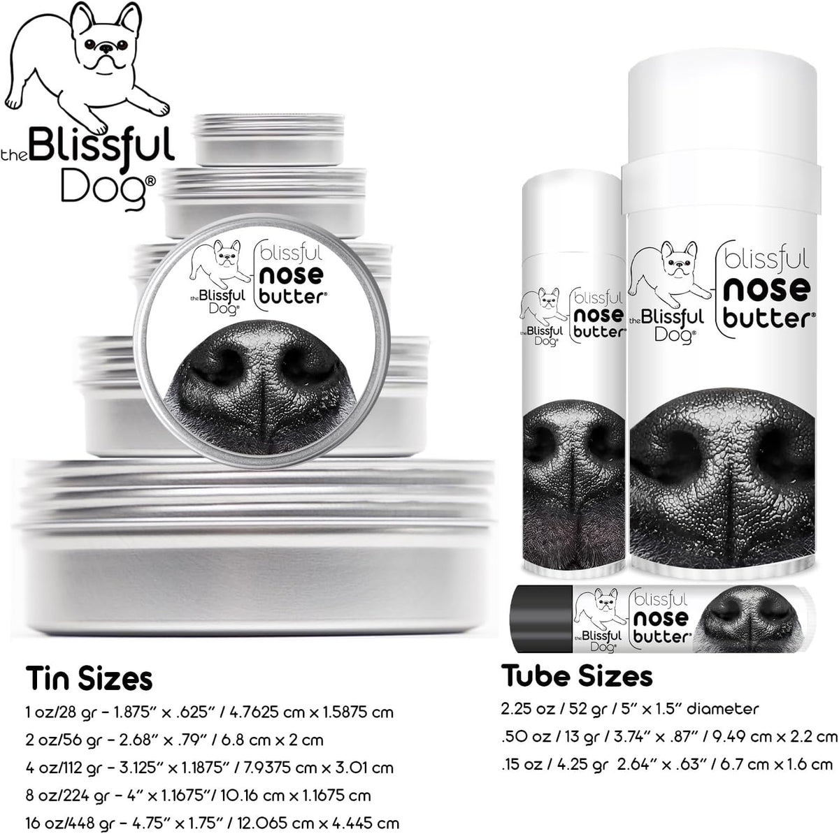 The Blissful Dog German Shorthaired Pointer Nose Butter, Versatile Dog Nose Balm for Dry Nose, Handcrafted Nose Moisturizer, Easy-to-Apply Dog Essentials, Unscented, 2 oz.