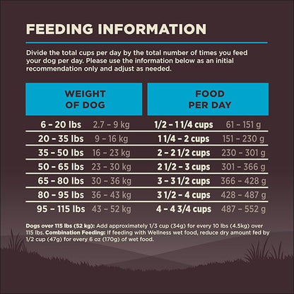 Wellness CORE Dry Dog Food, Grain-Free, High Protein, Natural, Ocean Whitefish, Herring, & Salmon Recipe, (26-Pound Bag)
