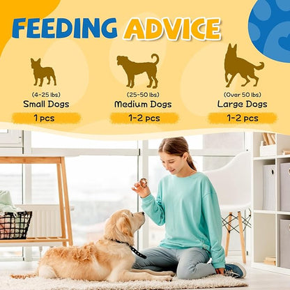 gazeupon Dog Treats, Chicken Wrapped Meat Ring,Made with Real Chicken and Beef Meat, Healthy Dog Chews, Rawhide Free,w/Glucosamine Chondroitin
