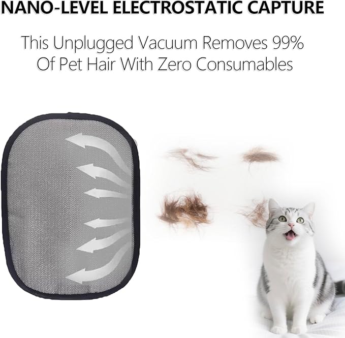 Pet Hair Removal Glove for Dogs & Cats - Reusable Magic Brush pet Hair Removal Tool（1pcs）