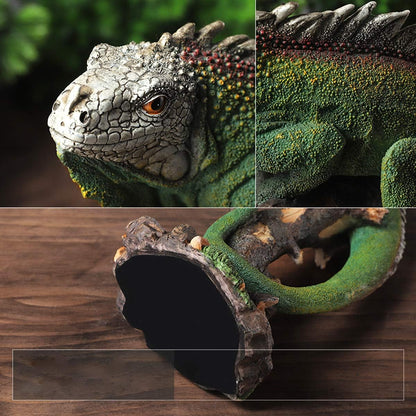14 Inch Lizard Statue Resin Sculpture Decor Figurines for Home Decor Accents, Living Room Bedroom Office Decoration - Animal Sculptures Collection for Lizard Lovers