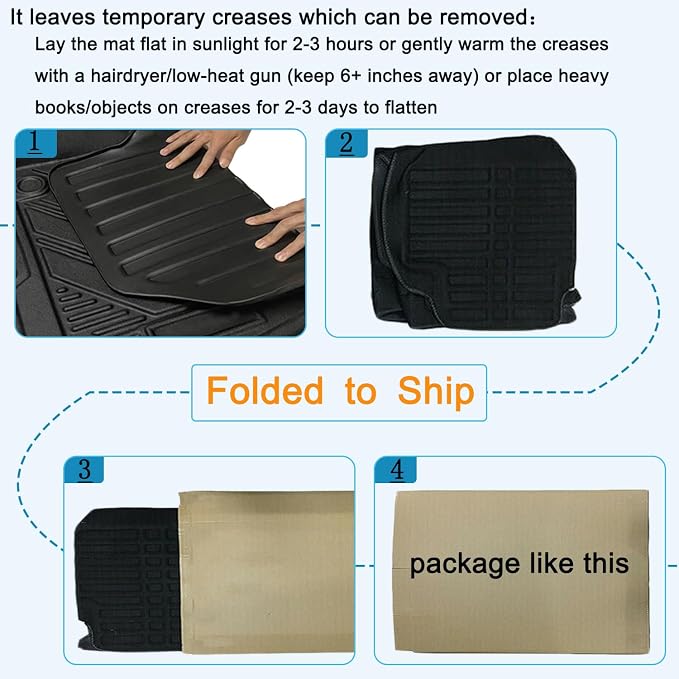 Aiqiying Floor Mats＆Cargo Liners Compatible with Toyota Camry 2018-2024 FWD Models, Non Hybrid or AWD，All Weather Waterproof Durable Custom-Fit Front Rear Full Set Carpet Protection TPE Accessories