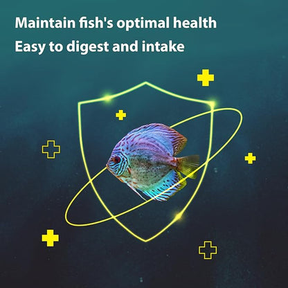 Tropical Fish Flakes (0.66 Oz) for Small Fish - Balanced Diet, Premium Food, Supports Health - Floating Fish Food