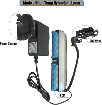 LS Gen 3 ECM Engine Programming Control Module Reader Diagnostic PCM Bench | Harness w/Power Supply, Fit for GM Chevy all Blue/Red & Blue/Green 1999-2007, OBD2 Port, 18 Gauge, 12 Volt