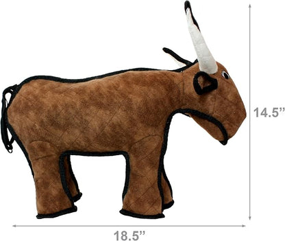TUFFY® : 2 Pack Bull Dog Toy: Ultra Durable Plush Toy with Multiple Layers & Reinforced Seams, Washable and Floats, Original Construction