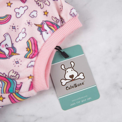 CuteBone Small Dogs Outfit Soft Puppy Onesies Pjs Dog Pajamas Pet Coat Cat Apparel Comfy Doggie Jumpsuit Bodysuit for All Seasons P67L