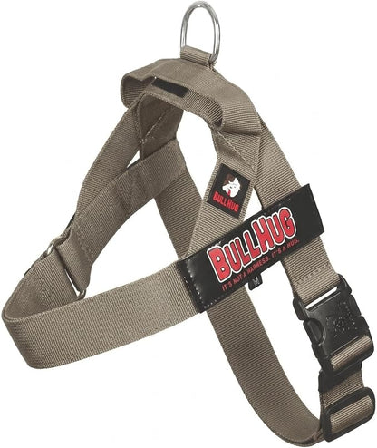 Adjustable Dog Harness– No Pull, No Choke – for English Bulldogs, French Bulldogs, Pugs & Broad-Chested Breeds – Easy, Safe Walks (Taupe, XL)