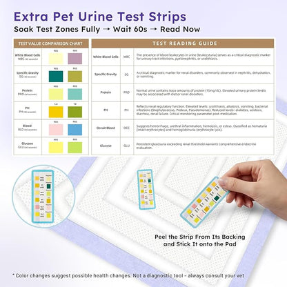 ZOMISIA 3D-Barrier Puppy Pee Pads for Dogs, 7 Cups Absorb & Rise Puffy Gel-Wall Leak-Proof, 22"x23" 81 Counts + 8 Pet Urine Test Strips, Super Absorbent Disposable Potty Training Pads