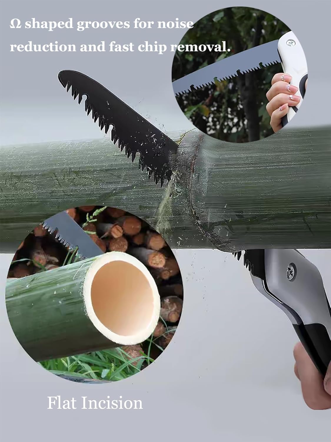 4 Piece Gardening Scissors Folding Saw and Pruner Set Sharp Hand Garden Clippers Set with Folding Pruner Saw