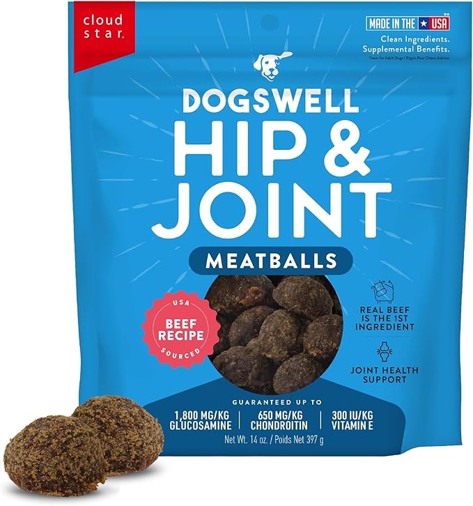 Dogswell Hip & Joint Beef Recipe Meatballs - 14 oz.