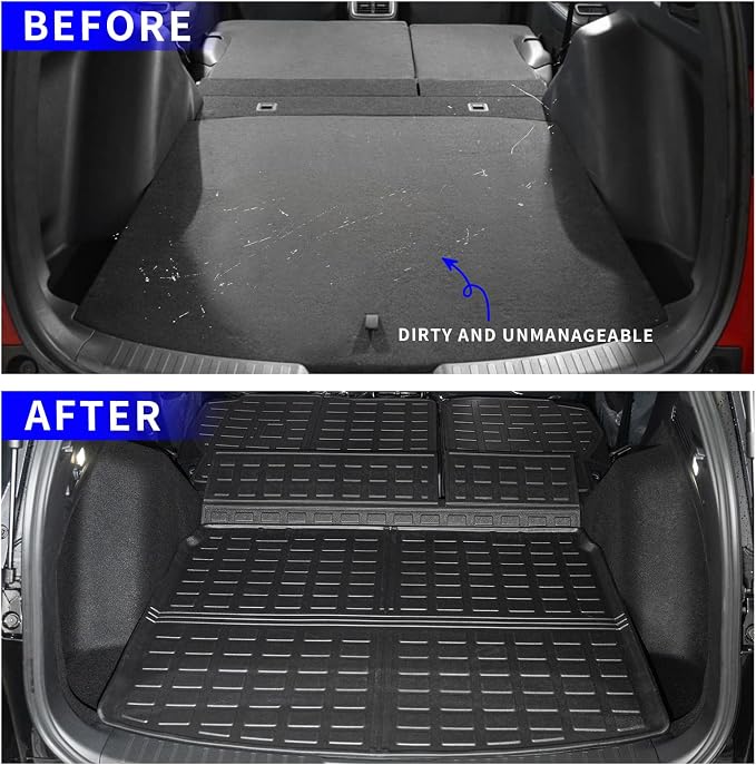 Rongtaod Floor Mats Compatible with 2023 2024 2025 2026 Honda CRV (Include Hybrid) Cargo Mat Trunk Mat Cargo Liner Back Seat Cover CR-V Accessories (Fit Upper Deck, Trunk Mat+Backrest Mats+Floor Mats)