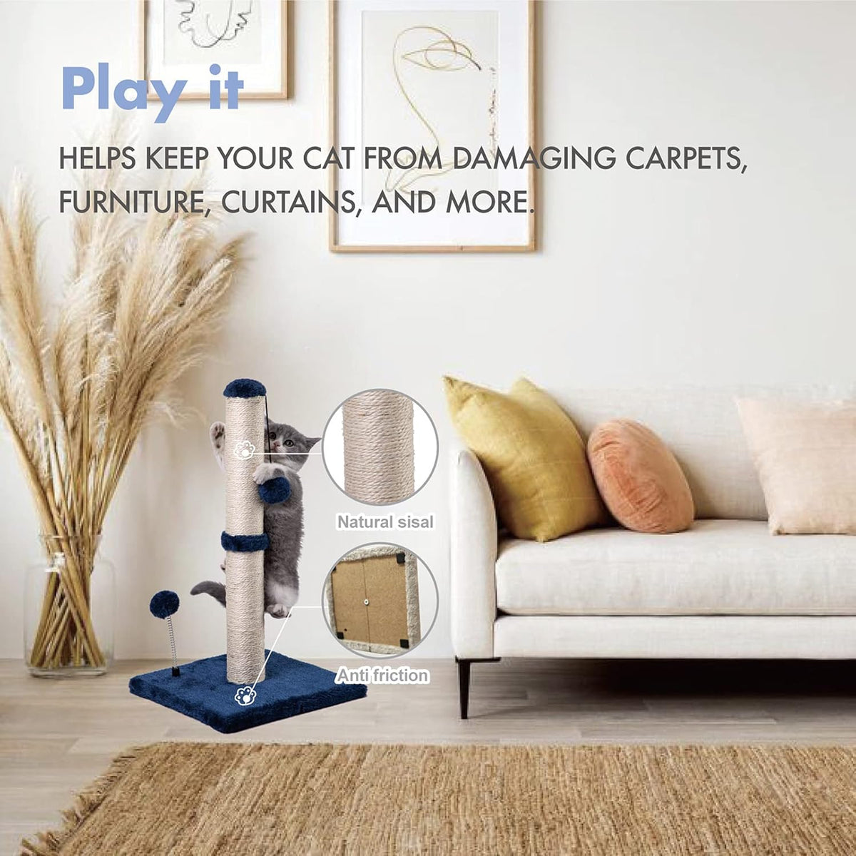 MECOOL Cat Scratching Post Premium Basics Kitten. A thoughtful pick for calmer daily routines.
