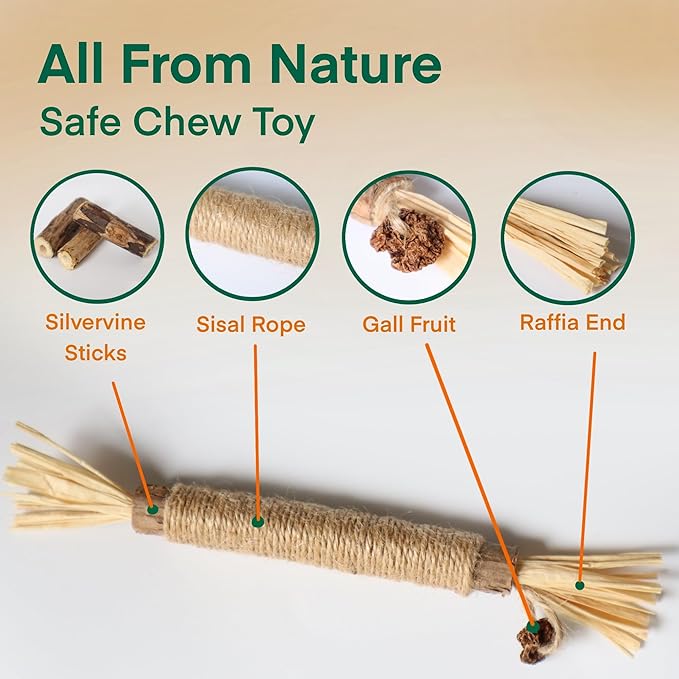 8.66 inches Silvervine Sticks Cat Toys, Natural Catnip Kittens Chew Toy for Teeth Cleaning,Big Catmint Blend Stick, Dental Kitty Chews for Indoor(5 Pack)