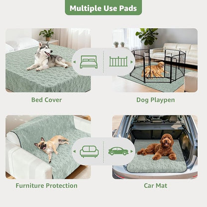 LOOBANI Washable Pee Pads for Dogs,2 Pack Reusable Puppy Pads 31"x36" | Super Absorbent, Waterproof, Leakproof, Non Slip, Soft, For Whelping, Potty Training, Crates, Floors, Beds, Couches, Travel