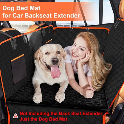 Car Backseat Dog Mat, Comfortable Non-Slip Cushion Suitable for Travel Dog Bed and Pet Home Sofa Blanket, Custom Mat for Car Backseat Extender and Seat Cover (Black 51.2 x 23.6in)