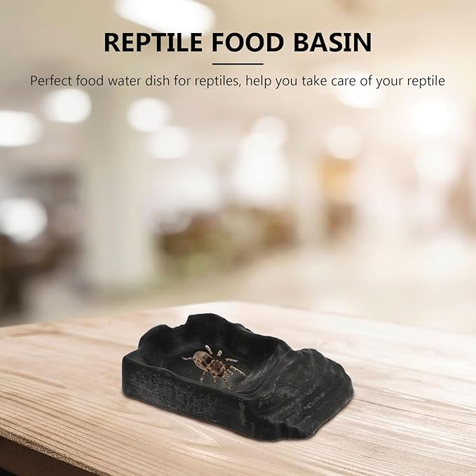 Alasum Spider Water Dish Reptile Feeding Bowl Pet Water Bowl Worm Container Sturdy Plastic Corner Basin for Terrarium Habitat Suitable for Lizards Frogs and Spiders