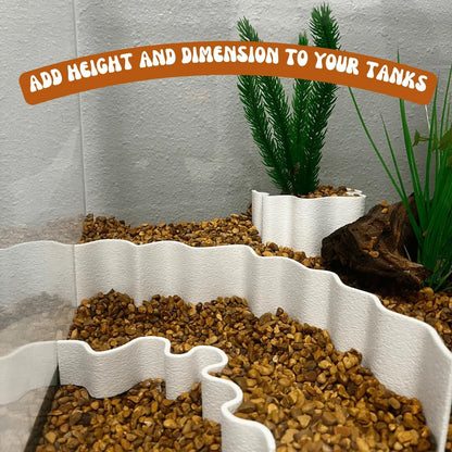 REEFSHAPE Aquarium or Terrarium Substrate Cliffs Combo Pack | Separate Substrate Layers in Aquariums or Terrariums to Create Cliffs & Depth | Made in USA (Cliff Combo, White)