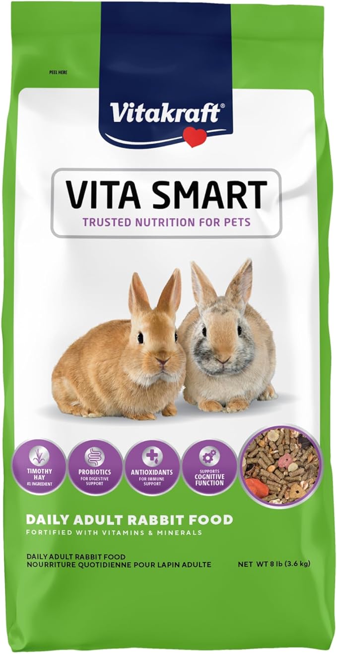 Vitakraft VitaSmart Complete Nutrition Pet Rabbit Food, 8 lbs