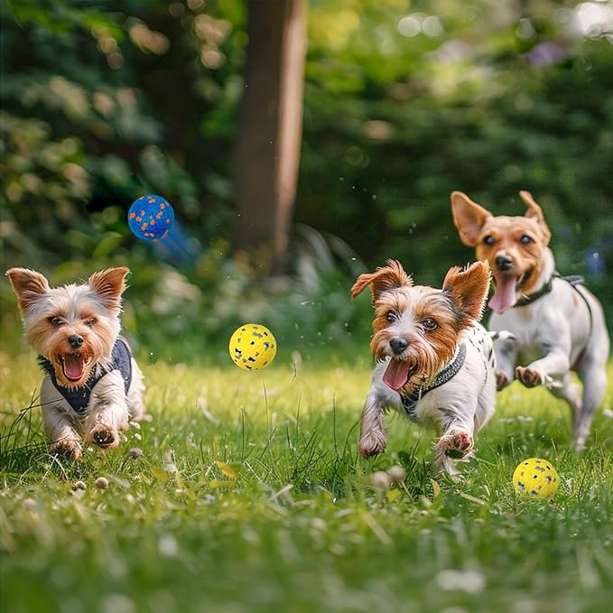 Dog Balls for Aggressive Chewers, Floating Toy for Water Fetch, Bouncy Indestructible Teething Chew and Tennis Balls for Small Medium Large Dogs - 2 Pack