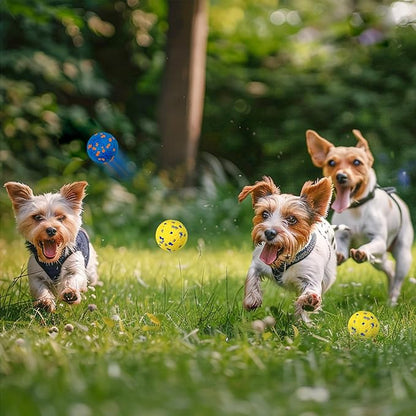 Dog Balls for Aggressive Chewers, Floating Toy for Water Fetch, Bouncy Indestructible Teething Chew and Tennis Balls for Small Medium Large Dogs - 2 Pack