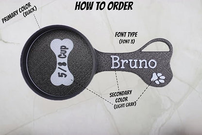 Personalized Dog Food Scoop Custom Scooper Pet Kibble Scoop Food Dispenser Dog Measuring Cup Custom Pet Accessories Gift Idea For Dog Lover (14oz - 1.75cup)