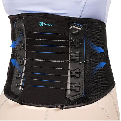 TANDCF Back Brace for Lower Back Pain Relief with Pulley System,Lumbar Support Belt for Men & Women with Bionic Support System, Ergonomic Design and Lightweight Skin Friendly Material (S)