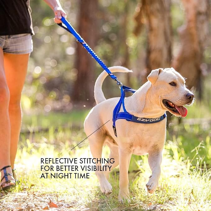 EzyDog Quick Fit Dog Harness, Soft Neoprene Padding - Small, Red | Fast One-Click Buckle, Adjustable Fit, Strong Reinforced Materials, Reflective Stitching, No Pull Dog Harness, Easy Walking