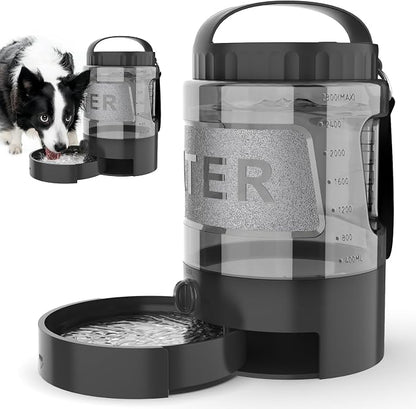 Dog Water Bottle Bowl Dispenser - 95OZ Large Dog Travel Water Bottle Portable with Pull-Out Travel Water Bowl for Dogs Camping Hiking Traveling Beach Park Accessories, Leak-Proof Pet Water Dispenser