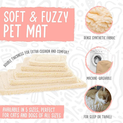 Mat Cat & Dog Bed - Crate Pads for Dog Cages, Machine Washable Kennel Bed for Sleeping, Small Size Breeds - Extra Small, 20" x 24"