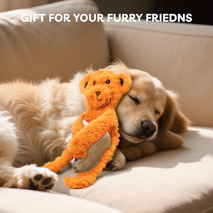 SHARLOVY No Stuffing Dog Toys 5 Pack, Crinkle Interactive Dogs Toy for Boredom, Puppy Toys for Teething to Keep Them Busy, Cute Squeaky Dogs Toy for Small, Medium, and Large Breed