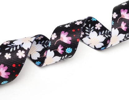 Mercano Adjustable Dog Collar - Special Design Patterns, Soft Nylon Comfortable Durable Pet Collar for Small Medium Large Dogs (XS, Floral White)