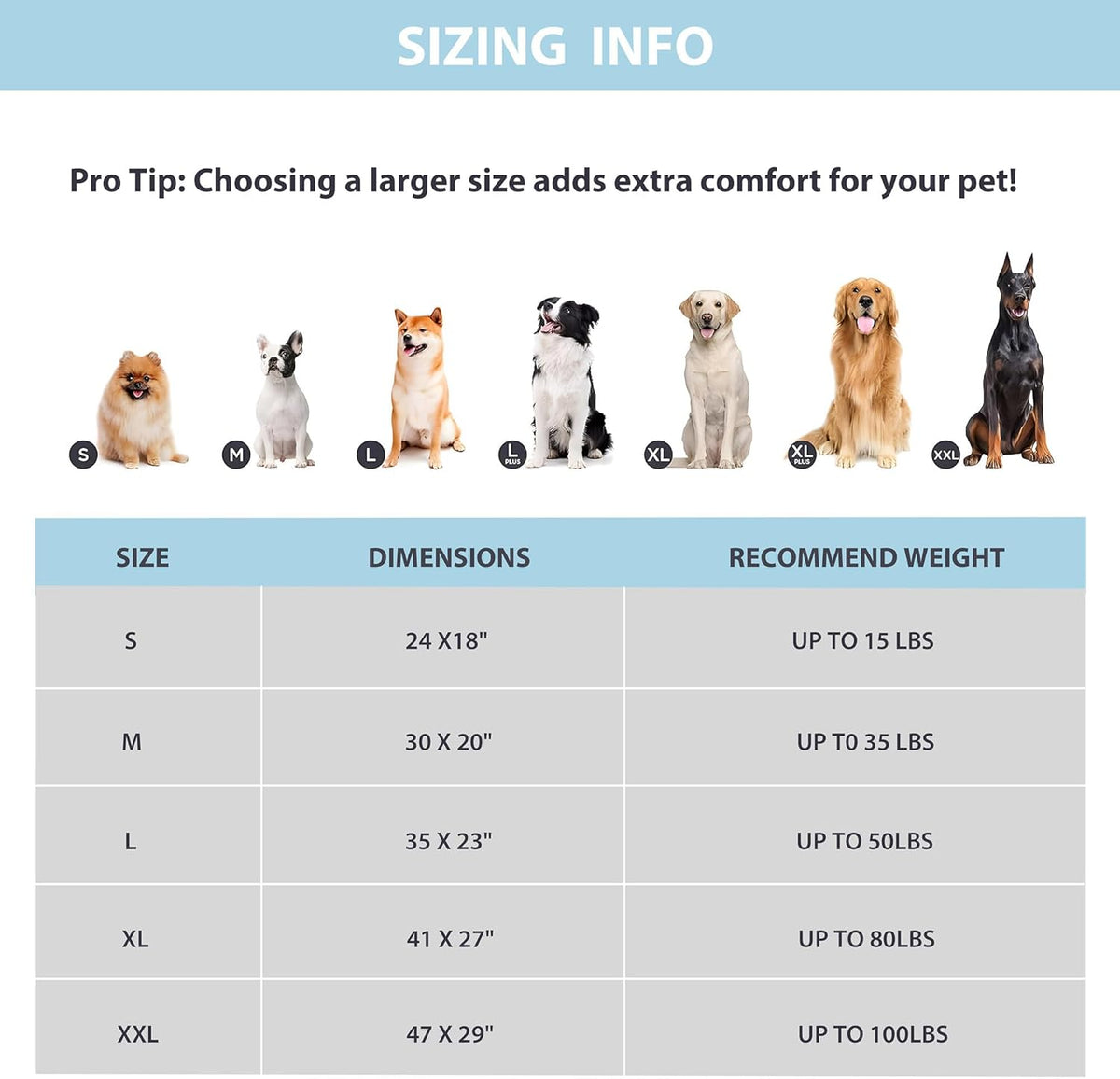 Dog Cooling Mat for Large Dogs - 41x27 Orthopedic Memory Foam Pet Pad for Summer, QMAX>0.5, Washable Premium Comfort Crate Pad for Your Furry Companion, Grey