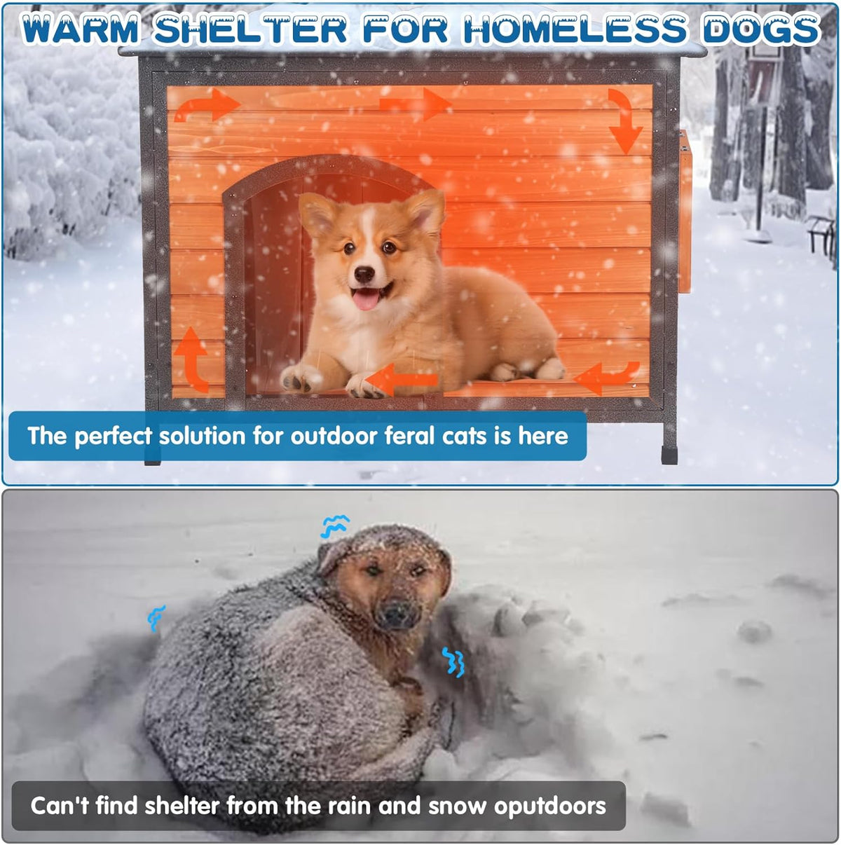Dog House Outdoor Insulated 34.3" L Dog Kennel 6 Sides. A thoughtful pick for calmer daily routines.