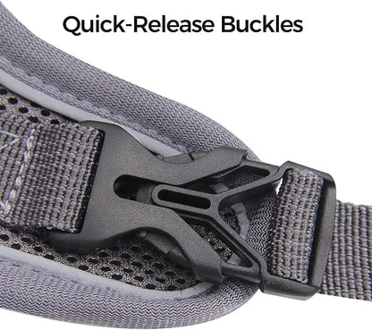 Cat Harness and Leash Set Escape Proof Tactical Extra Large Kitten Harness Emotional Support Cat Vest, Grey, XXL